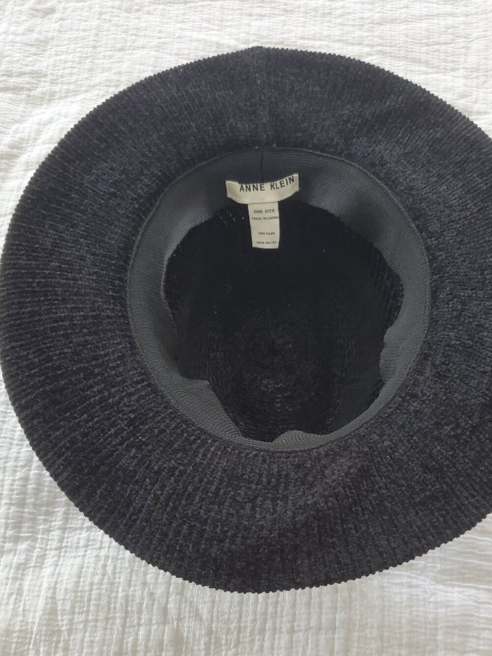 Anne Klein Soft Black Woven Hat - Picture 6 of 7